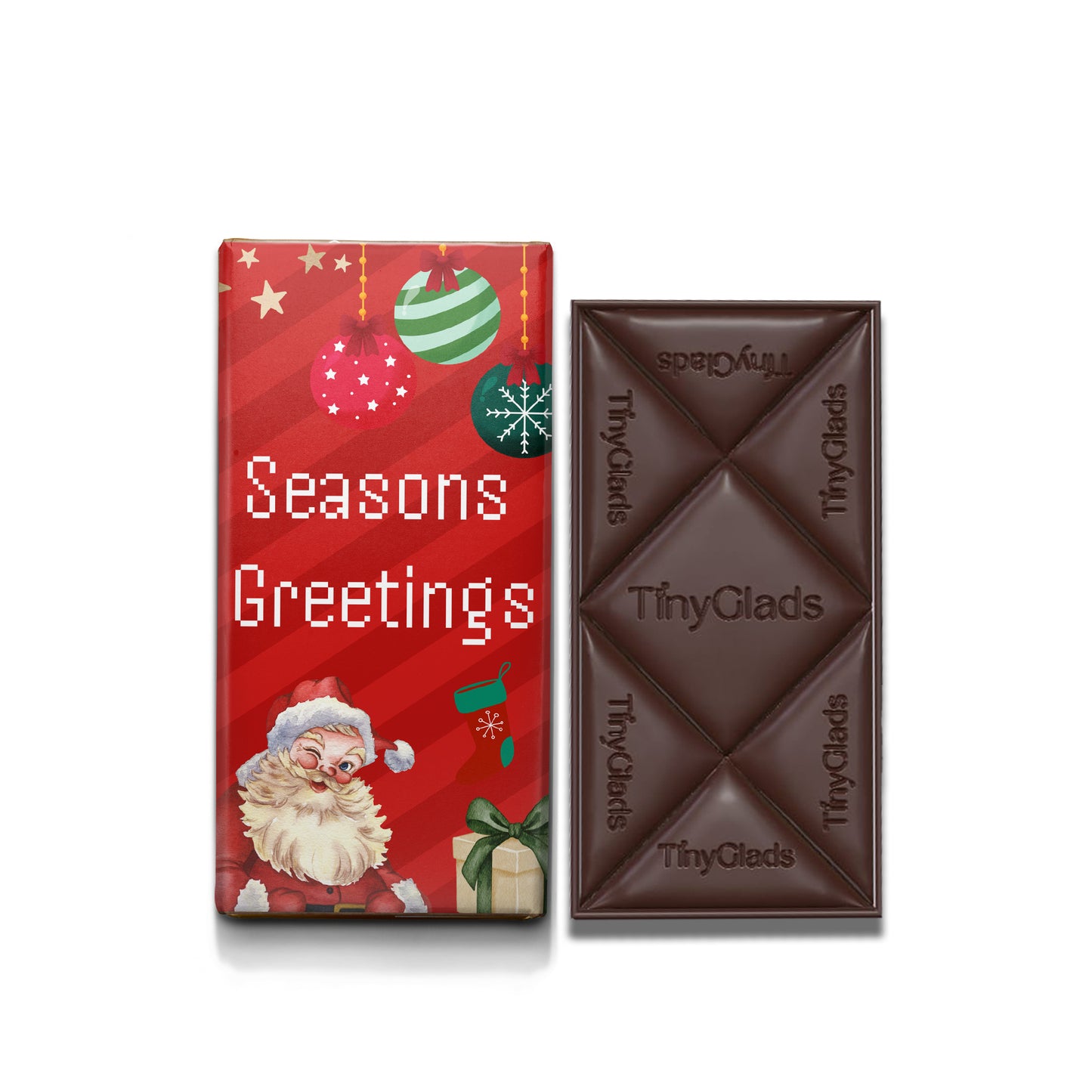 TinyGlads Seasons Greetings Gourmet Chocolate Bar | 80g
