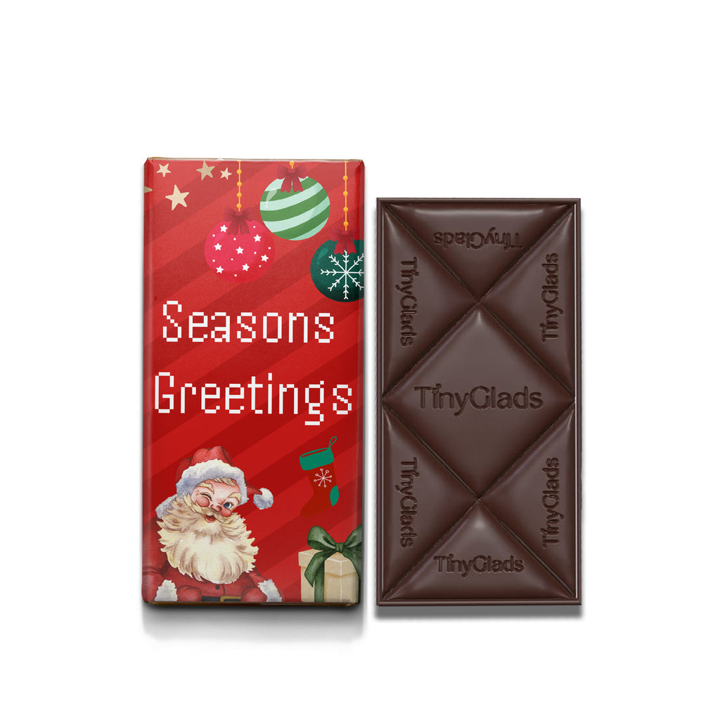 TinyGlads Seasons Greetings Gourmet Chocolate Bar | 80g