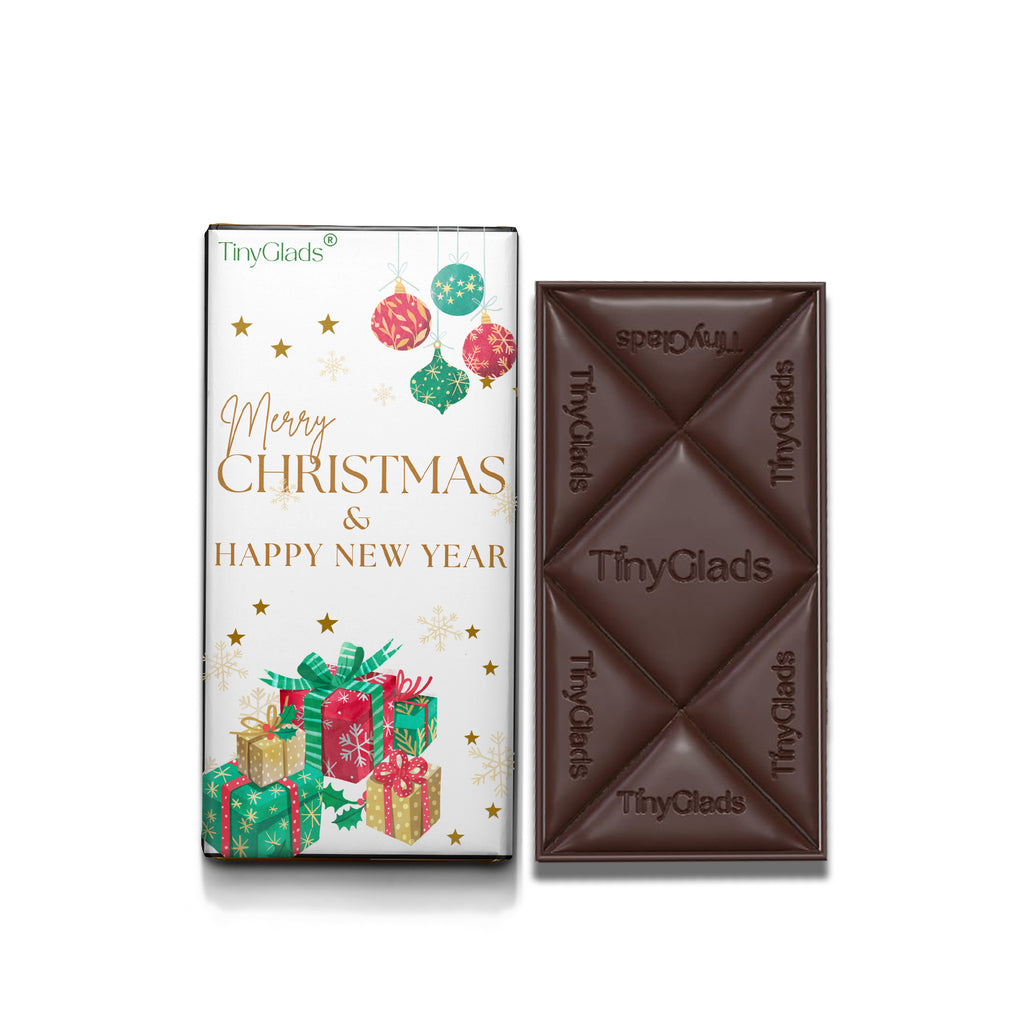 TinyGlads Winter Celebration Chocolate Bar | Holiday Edition | 80g