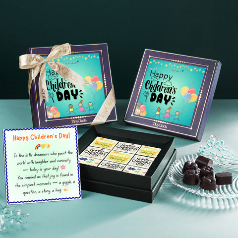 TinyGlads Happy Children's Day Chocolate Keepsake | 9 Truffles