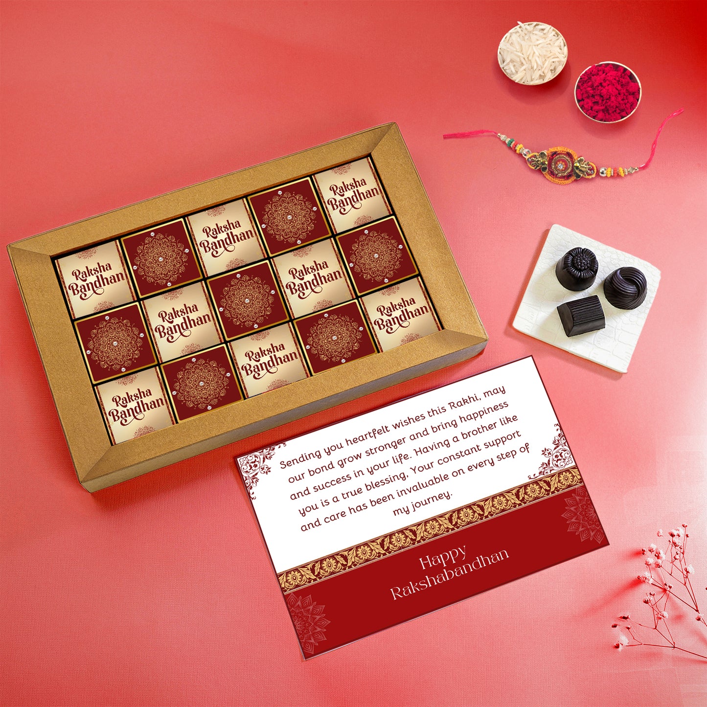 SweetBond Truffle Rakhi Box – 15 Premium Chocolates