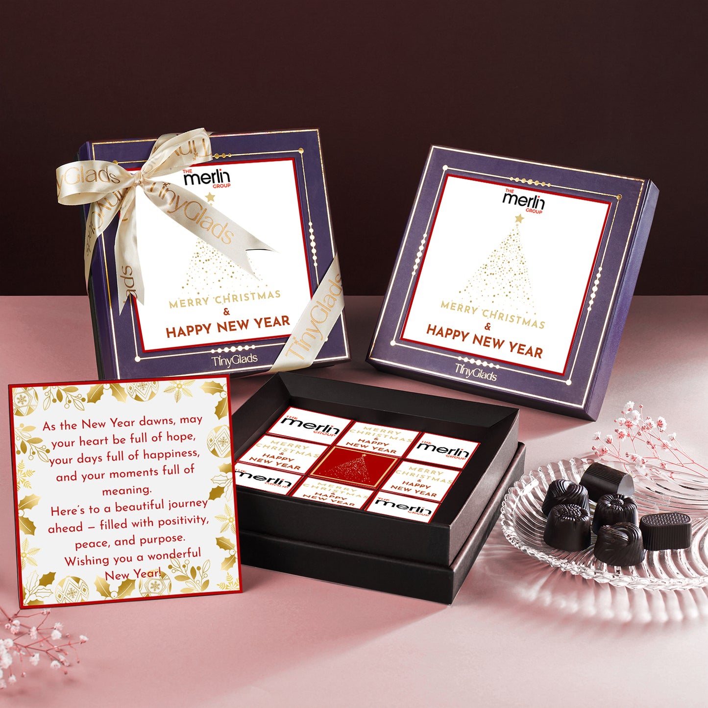 TinyGlads Executive Corporate Christmas Gift Box | 9 Assorted Truffles