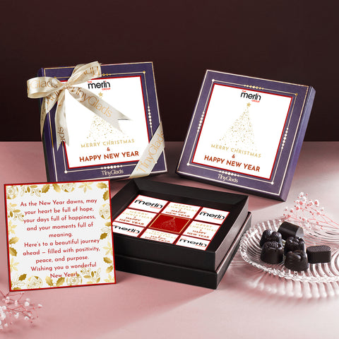 TinyGlads Executive Corporate Christmas Gift Box | 9 Assorted Truffles