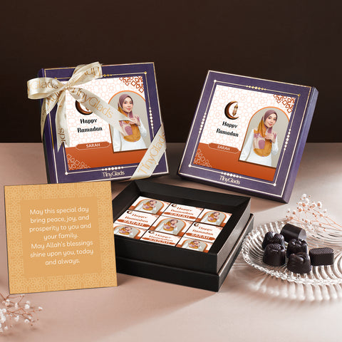 TinyGlads Personalized Ramadan Chocolate Gift Box | 9 Truffles