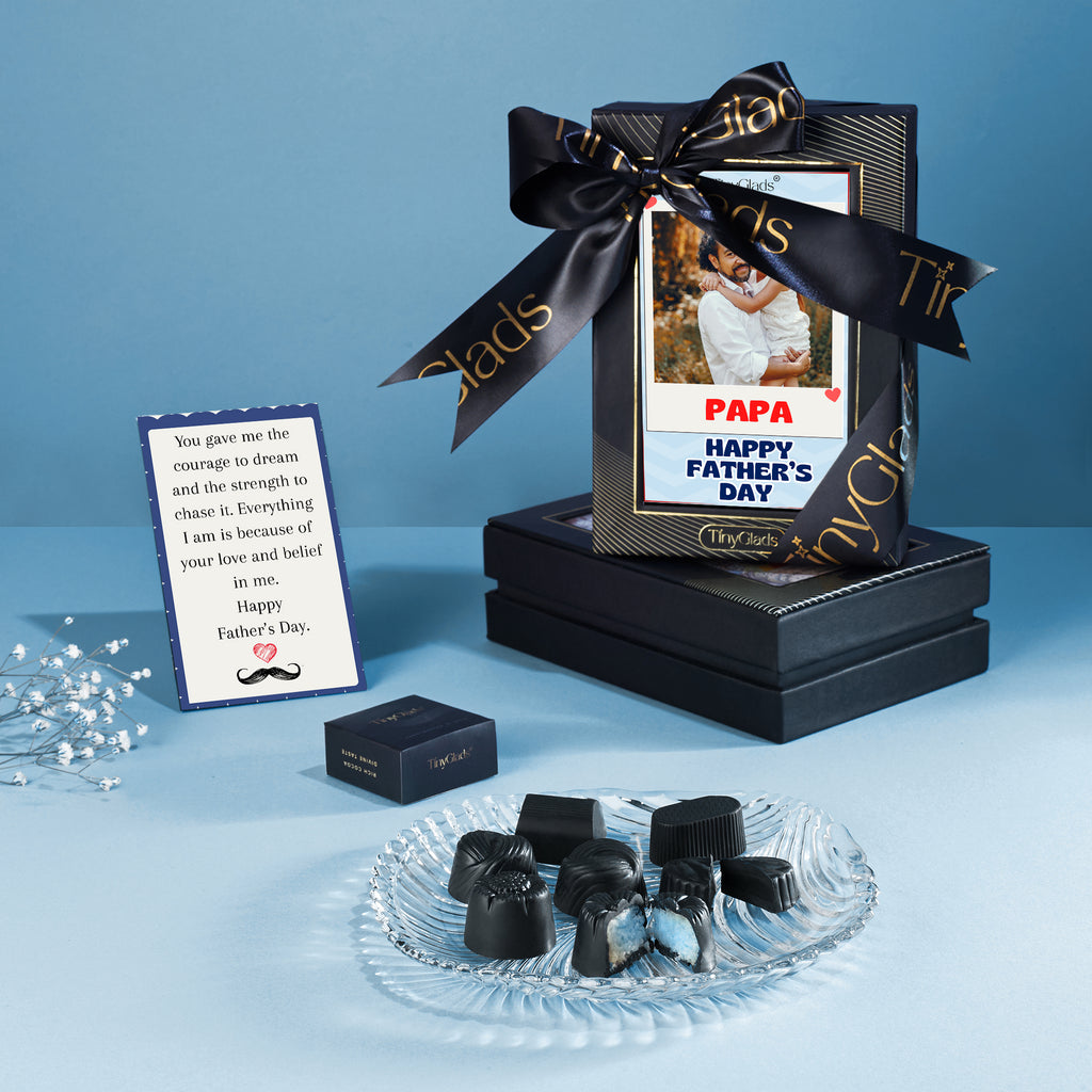 Personalized Papa Photoframe Chocolate Box – 6 Chocolate Truffles