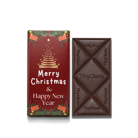 TinyGlads Festive Harmony Chocolate Bar | Christmas & New Year Edition | 80g