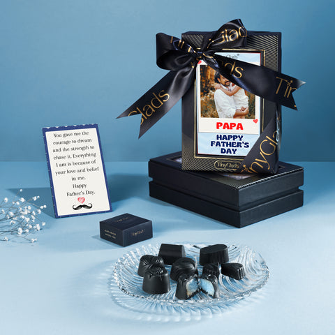 Personalized Papa Photoframe Chocolate Box – 6 Chocolate Truffles