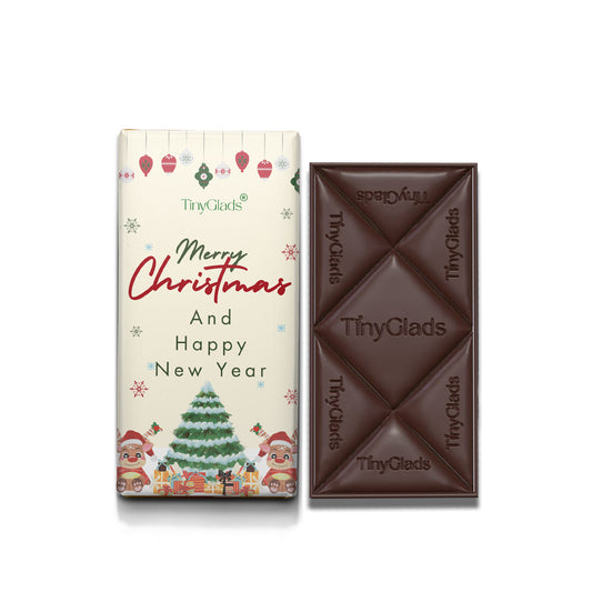 TinyGlads Holiday Cheer Chocolate Bar | Christmas & New Year Collection | 80g