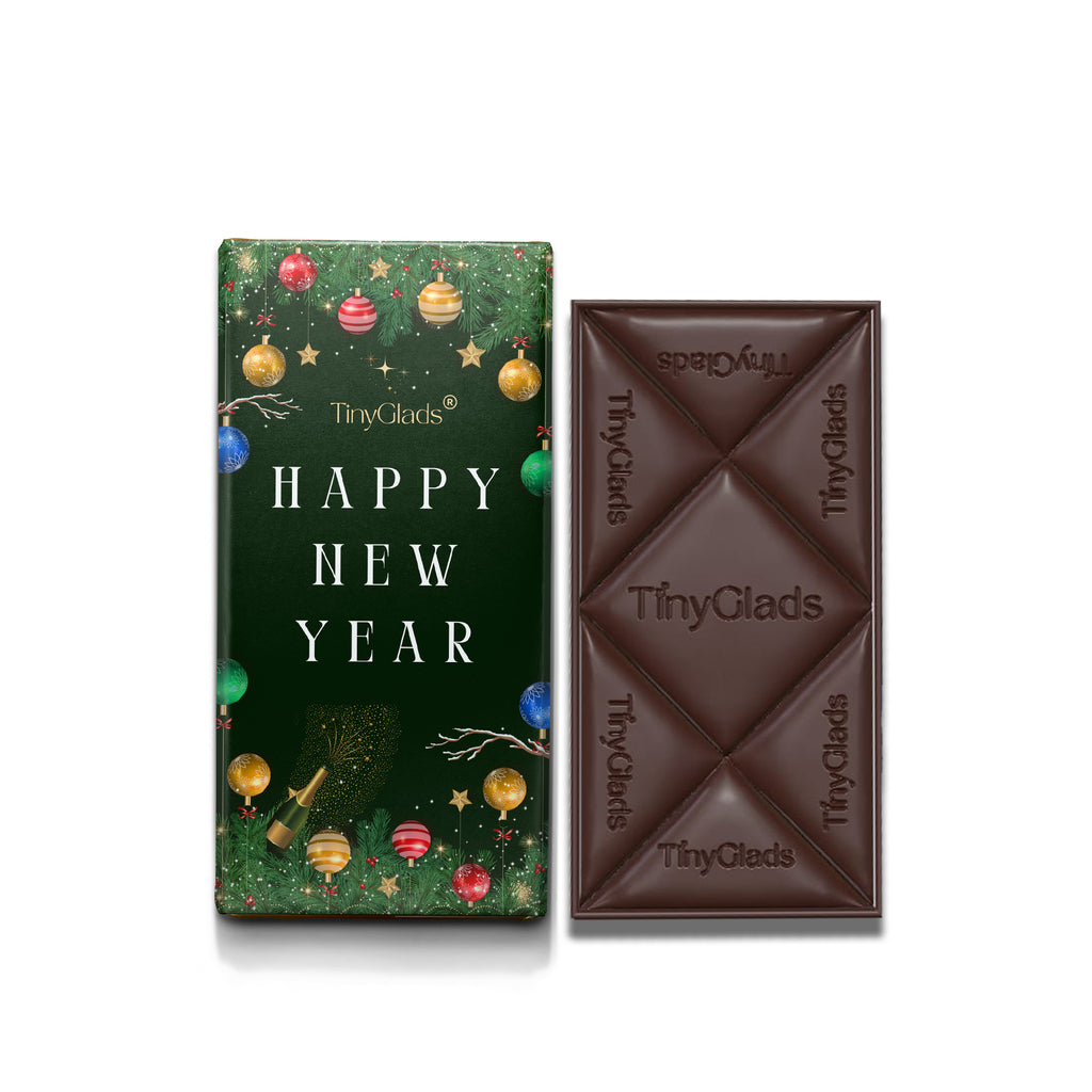 TinyGlads New Year Sparkle Chocolate Bar | Festive Collection | 80g