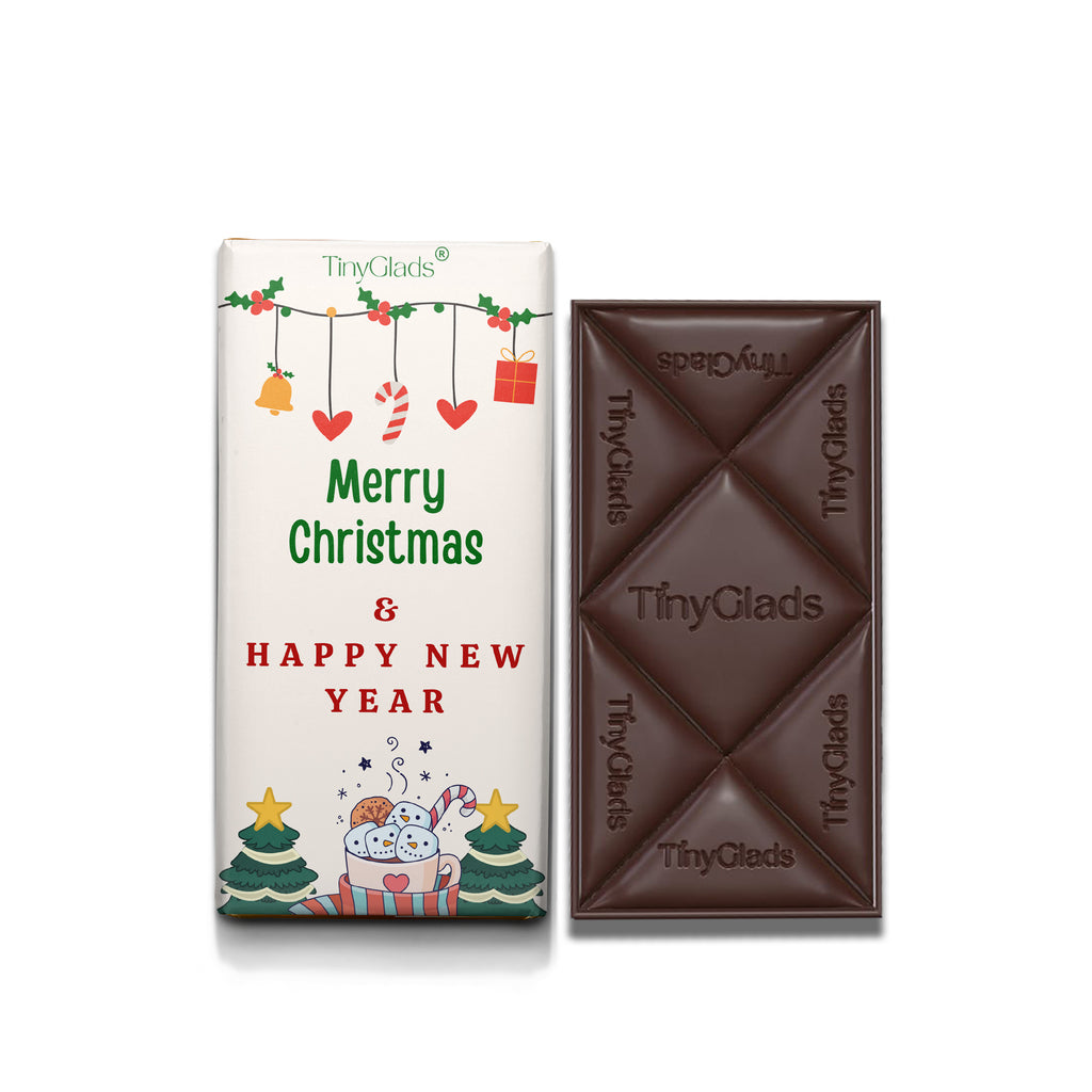 TinyGlads Festive Joy Chocolate Bar | Christmas & New Year Collection | 80g