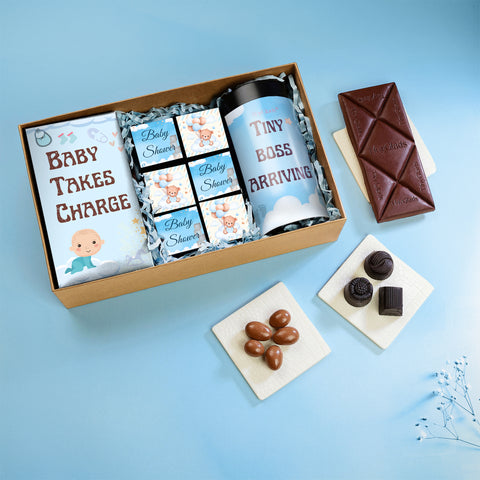Baby Shower Welcome Baby Chocolate Box – Jar, Bar & Truffles