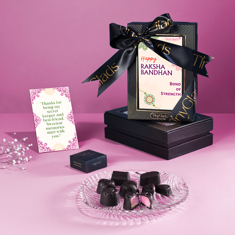 TinyGlads Rakhi Keepsake Chocolate Photo Frame Box | 6 Assorted Truffles