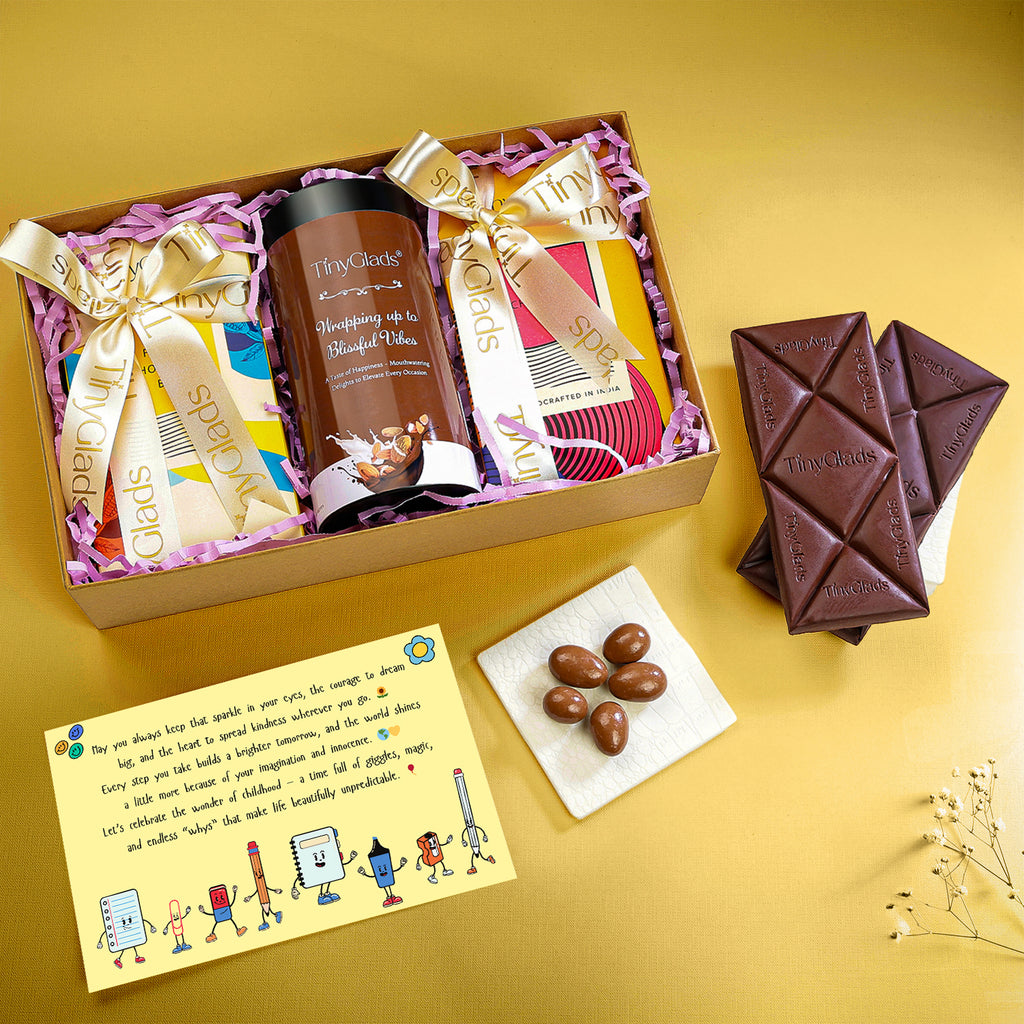 TinyGlads Little Dreamers Chocolate Collection | 2 Chocolate Bars , 1 Jar and Message Card
