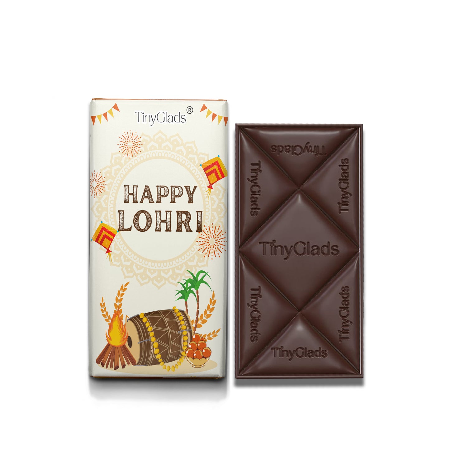TinyGlads Classic Lohri Chocolate Bar | 80g