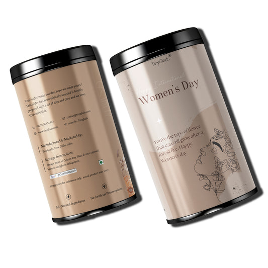 TinyGlads Elegant Women's Day Chocolate Gift Jar | 12 Truffles