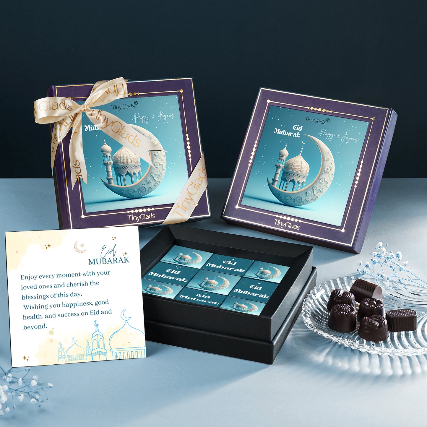TinyGlads Eid Moonlight Chocolate Gift Box | 9 Handcrafted Truffles