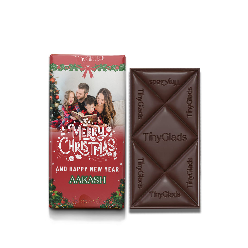 TinyGlads Family Memories Chocolate Bar | Personalized | 80g