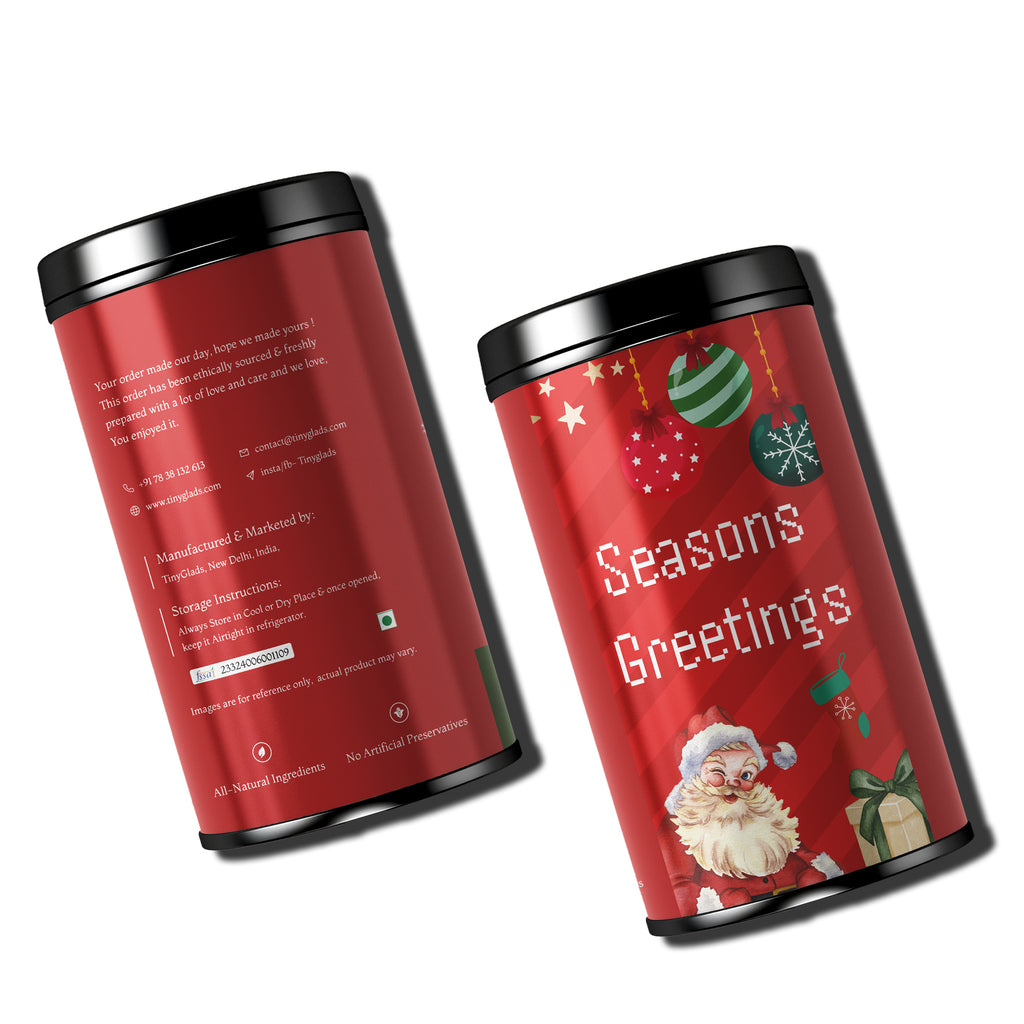 TinyGlads Season's Greetings Chocolate Truffle Jar | 12 Assorted Chocolates | 250g