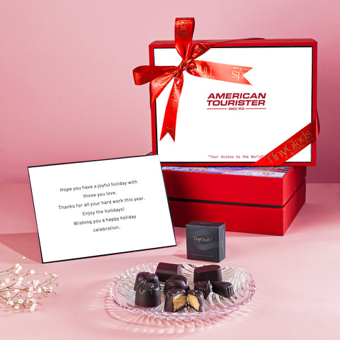 Executive Corporate Chocolate Box with Custom Logo – 12 Pcs Truffles