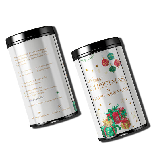 TinyGlads Merry Christmas & Happy New Year Chocolate Truffle Jar | 12 Assorted Chocolates | 250g