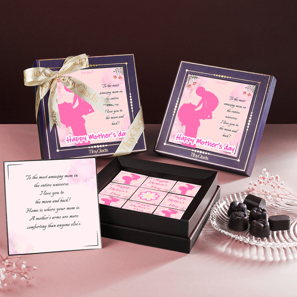 Mother’s Day Chocolate Gift Box with Message Card | 9 Pcs
