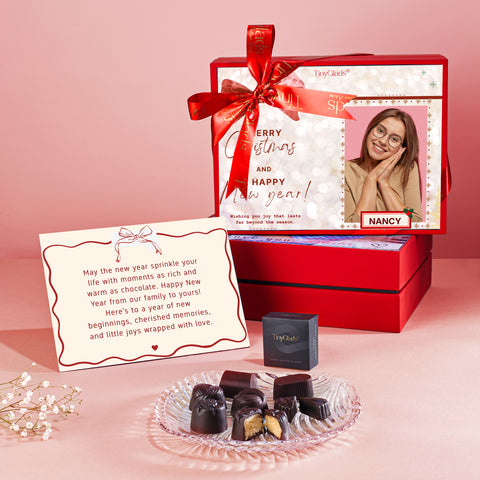 Merry Christmas & Happy New Year PhotoFrame Chocolate Box