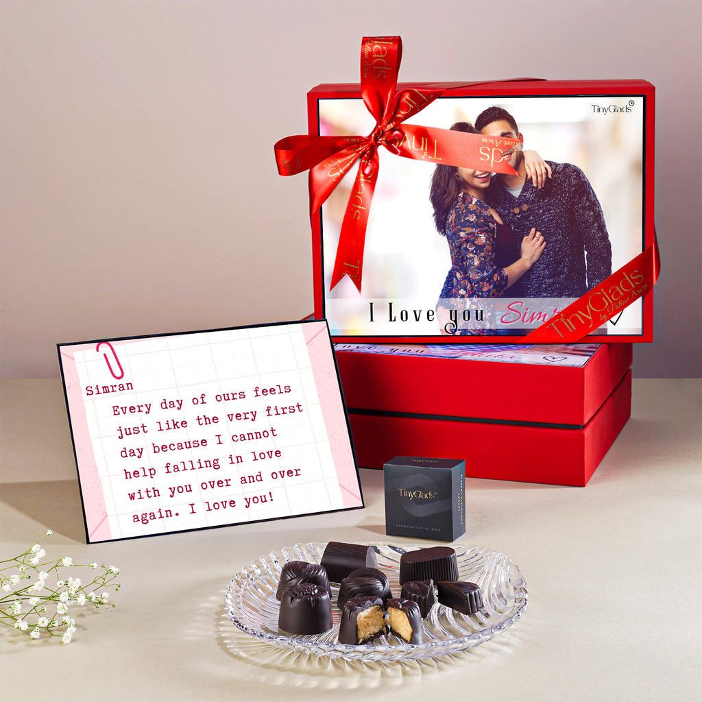 I Miss You Personalised Photoframe Chocolate Box with Special Message