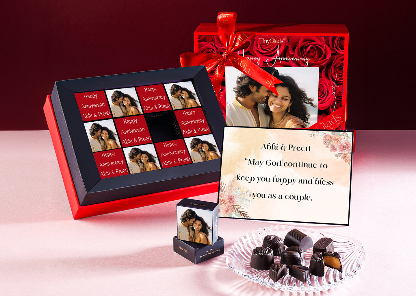 Happy Anniversary My love Chocolate Personalised box