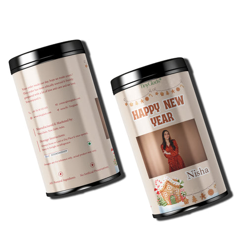 TinyGlads Festive Photo Chocolate Jar | New Year Edition | 250g
