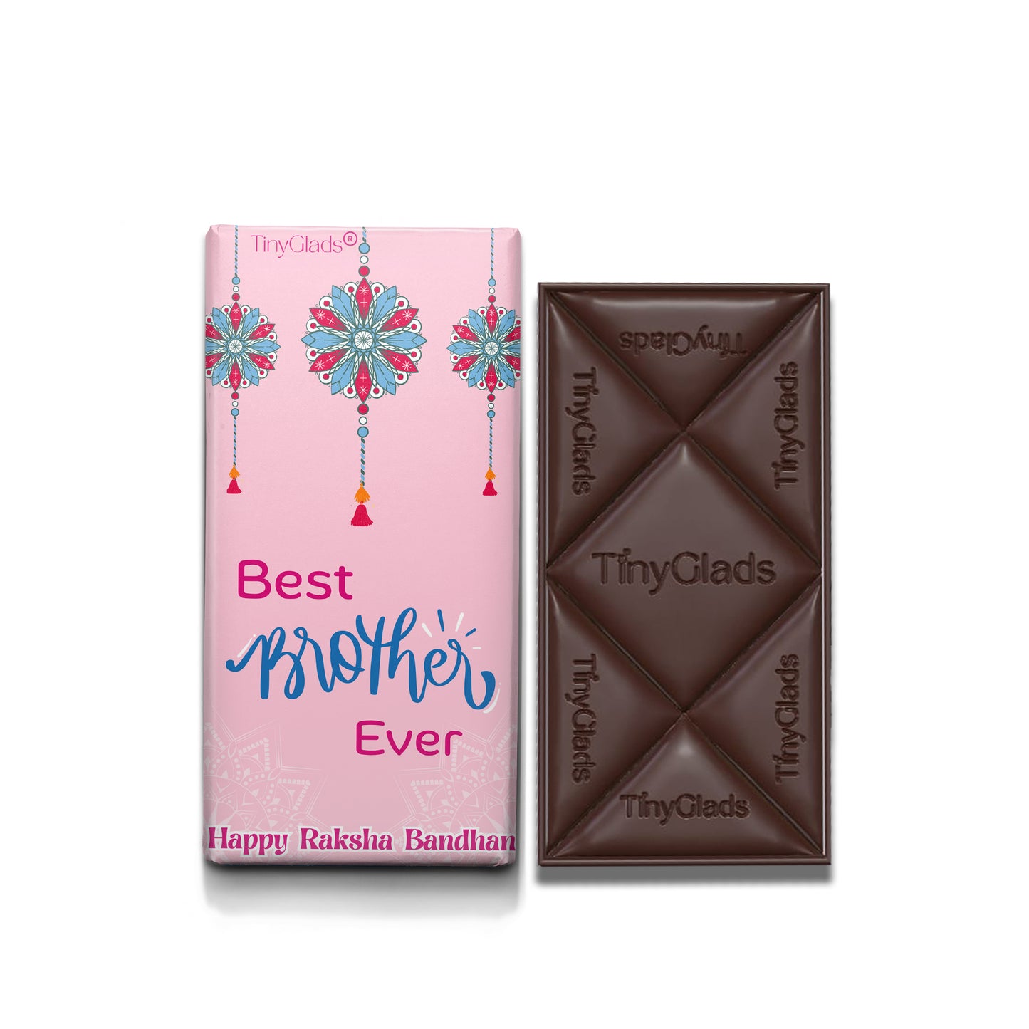 TinyGlads Best Brother Ever Chocolate Bar | Raksha Bandhan Special | 80g