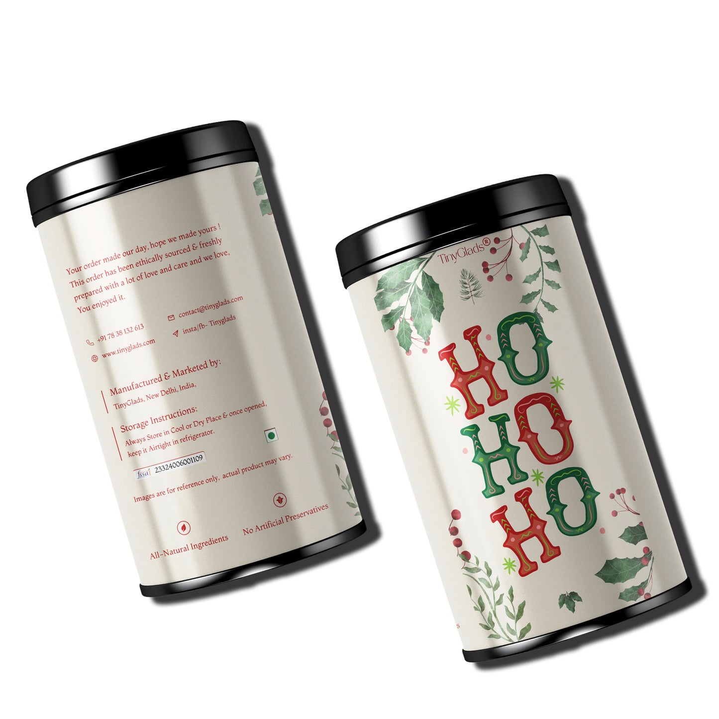 TinyGlads Ho Ho Ho Chocolate Jar | Christmas Special | 250g