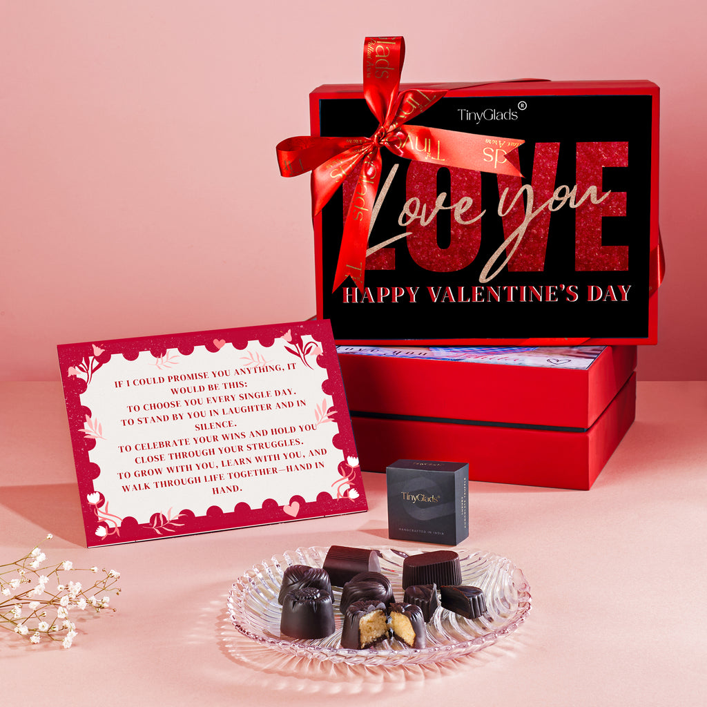 Love Edition Valentine Chocolate Gift Box with 12 Decadent Truffles