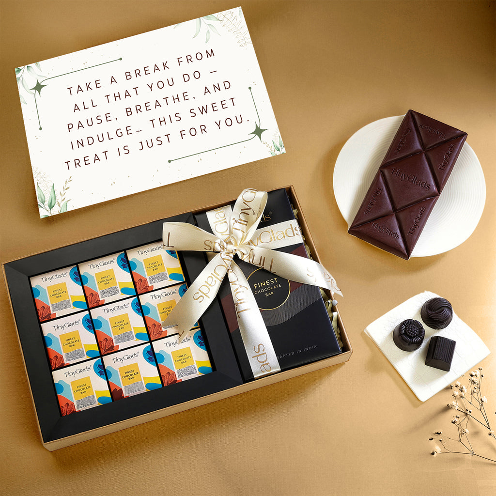 Gourmet Chocolate Bar & Nine Truffle Gift Box