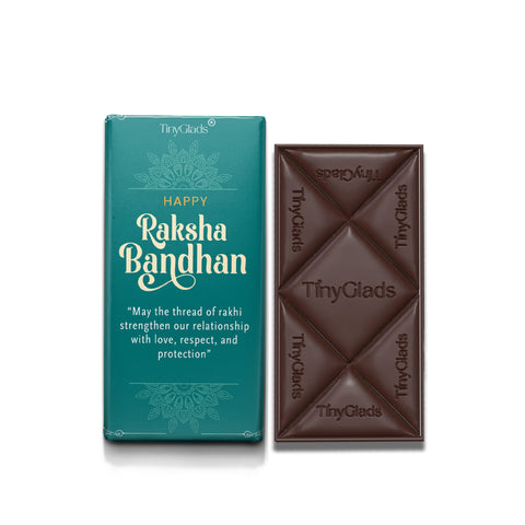 TinyGlads Raksha Blessings Chocolate Bar | Premium Festive Gift | 80g