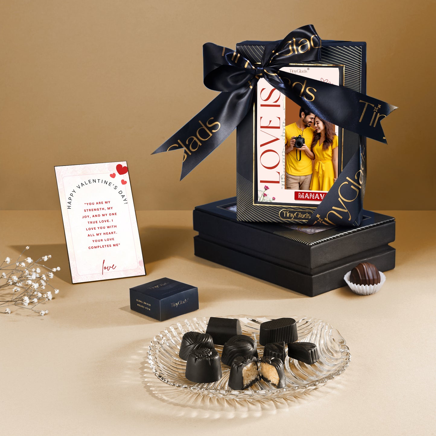 Valentine Day Love Chocolate Box with 6 Truffles