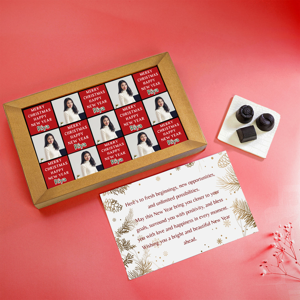 TinyGlads Signature Christmas Chocolate Gift Box | 15 Gourmet Truffles