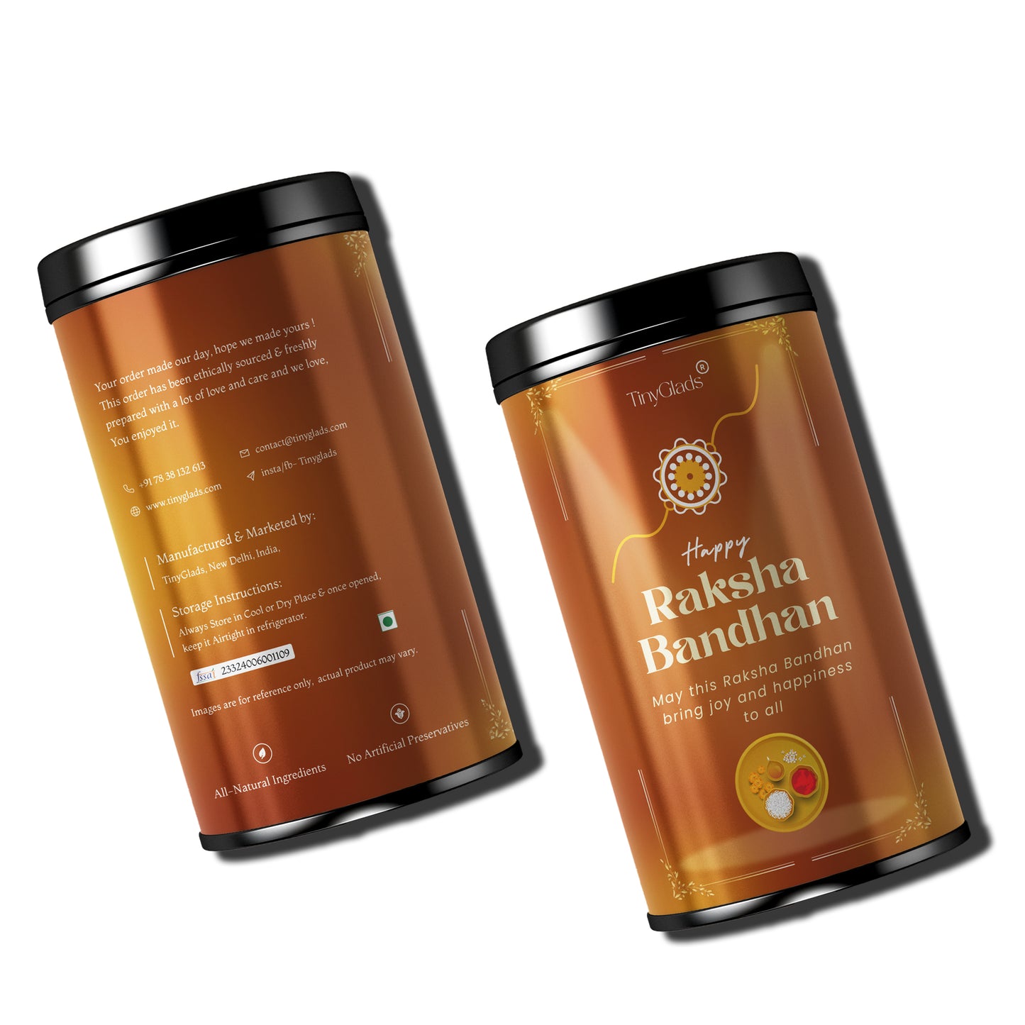 TinyGlads Happy Raksha Bandhan Chocolate Truffle Jar | 12 Gourmet Truffles
