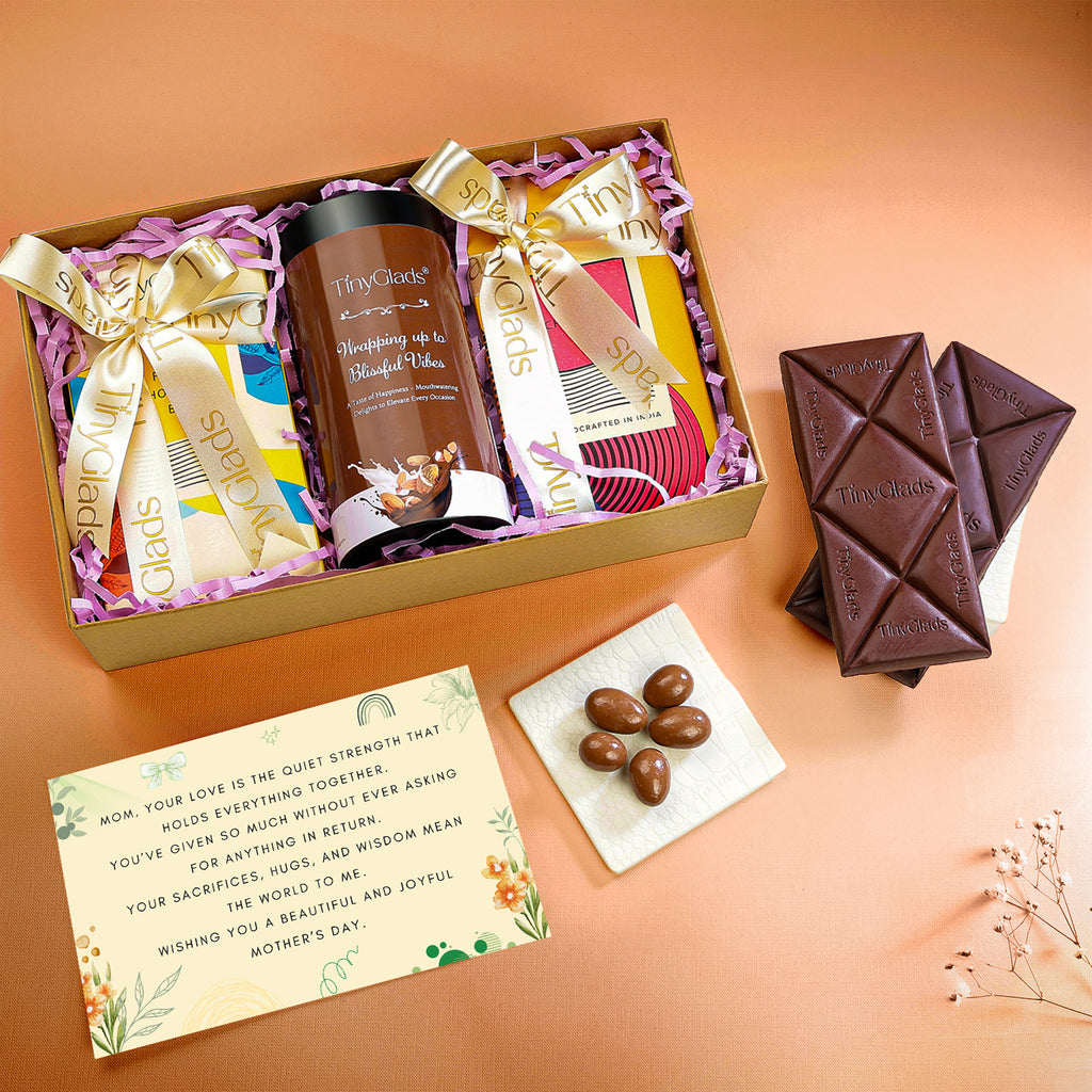 Chocolate Gift Combo for Mom | 2 Bars, 1 Jar with Card