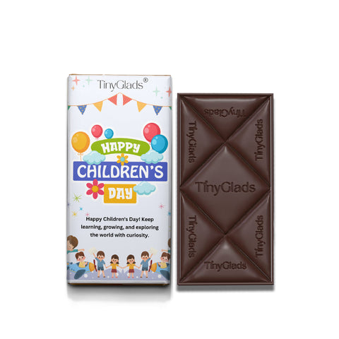 TinyGlads Happy Children's Day Chocolate Bar | Almond & Cranberry | 80g