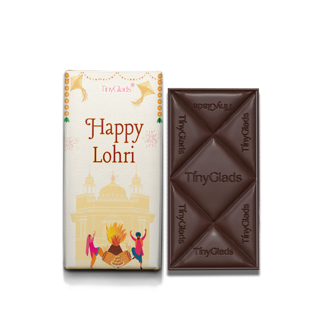 TinyGlads Lohri Greetings Chocolate Bar | 80g