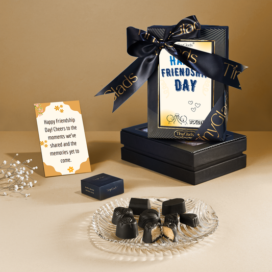 Happy Friendship Day Chocolate Gift Box | 6 Assorted Handcrafted Chocolates