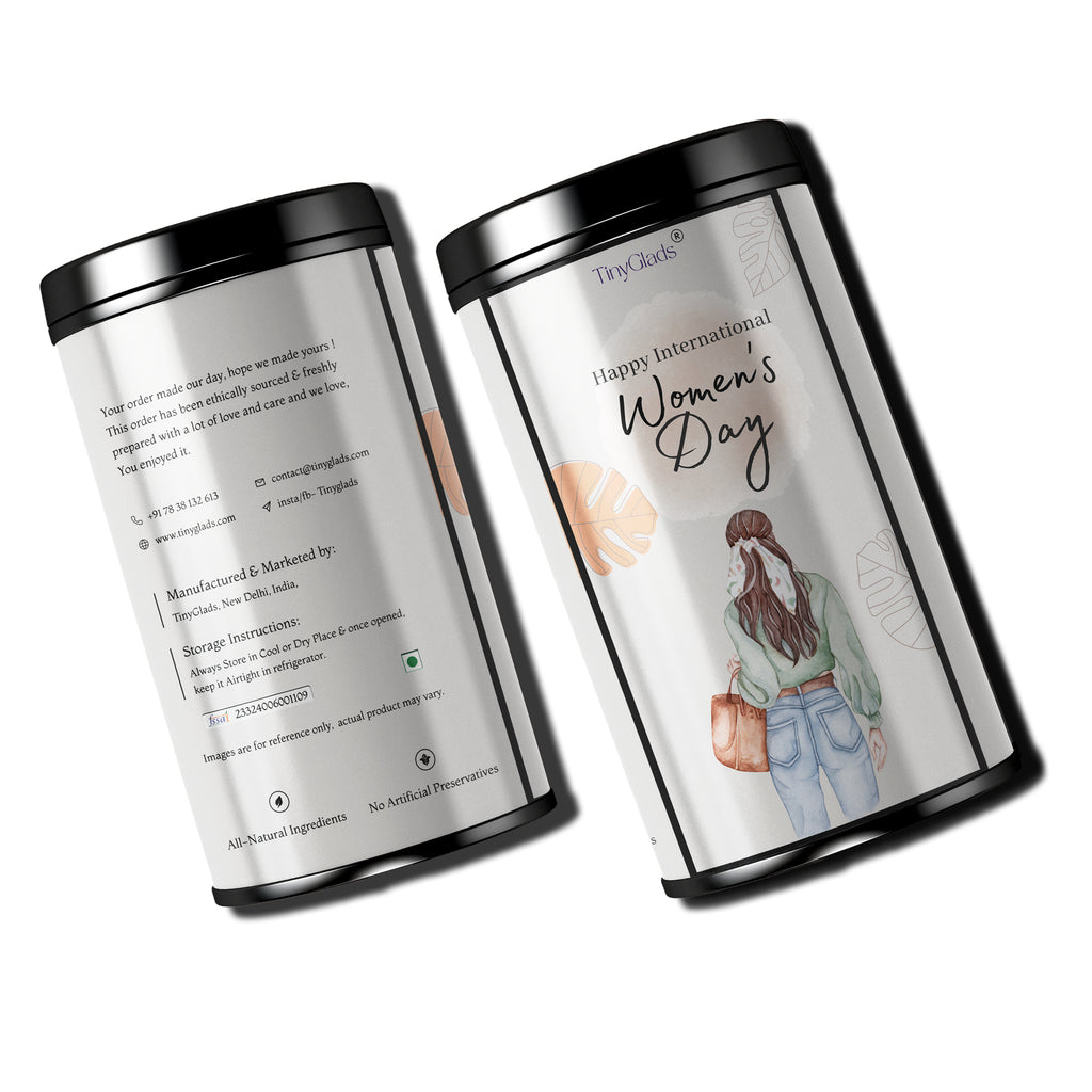 TinyGlads Premium Women's Day Chocolate Gift Jar | 12 Gourmet Truffles