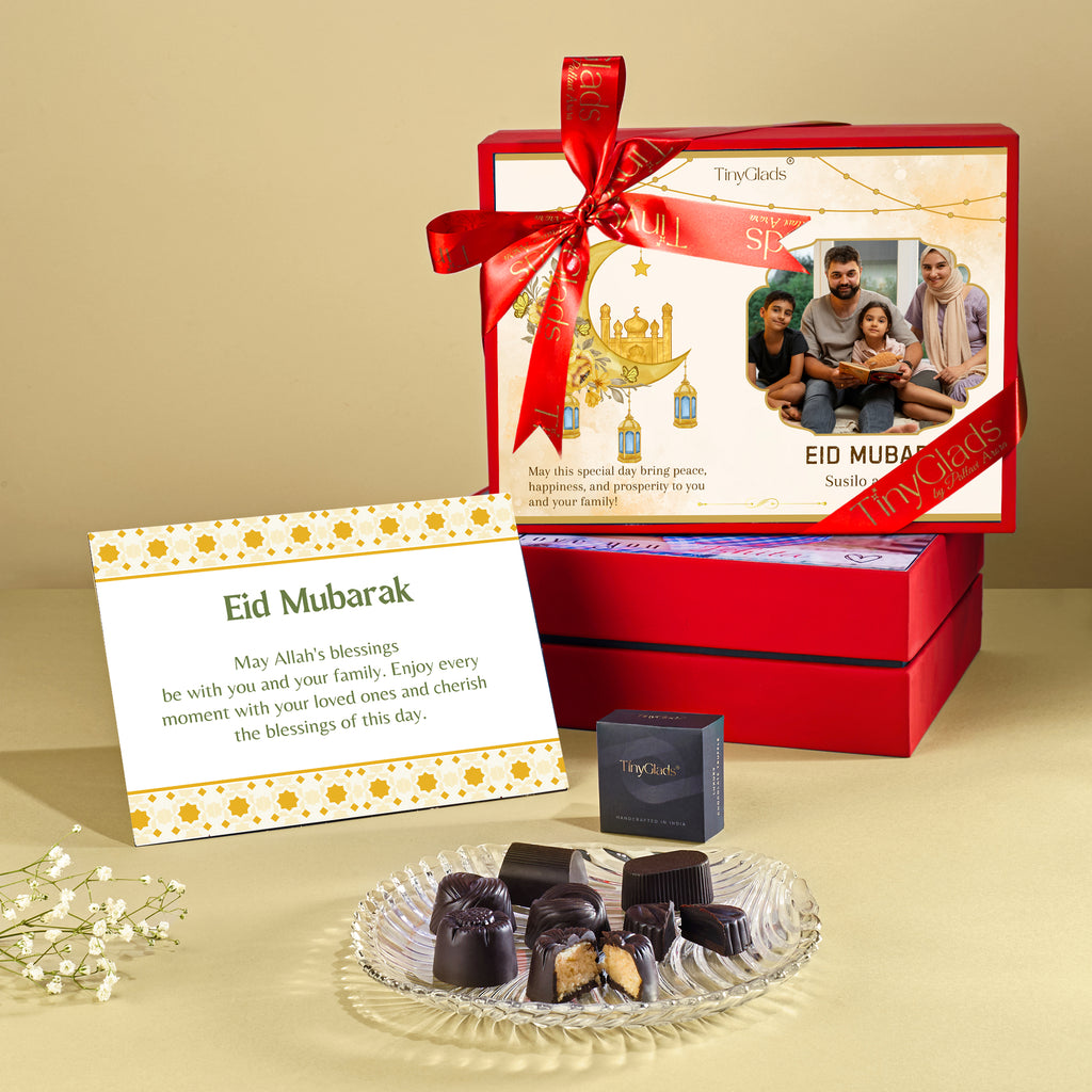 TinyGlads Personalized Eid Chocolate Gift Box | 12 Assorted Truffles