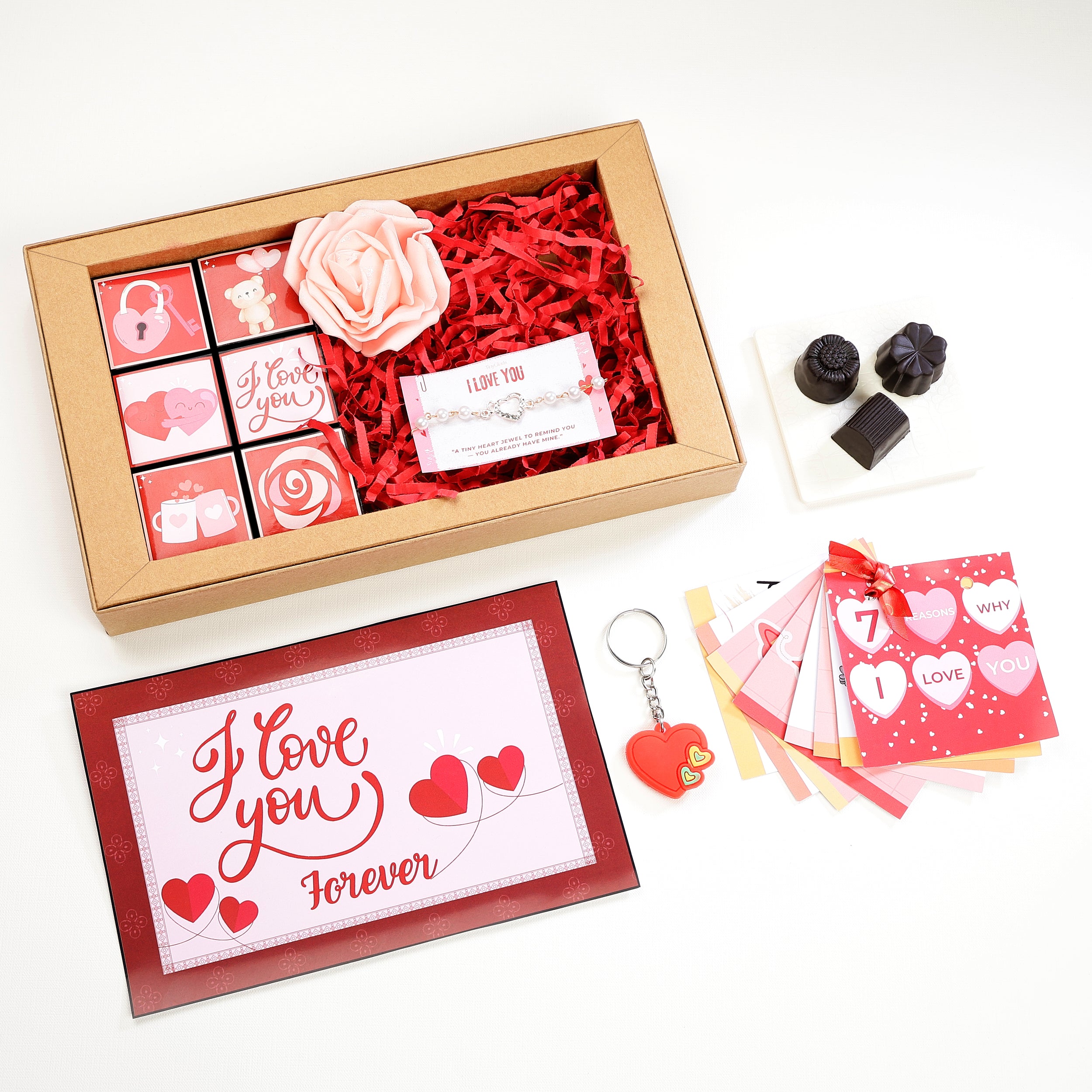 Romantic Gift Hamper for Couples | Love Notes, Ring, Bracelet