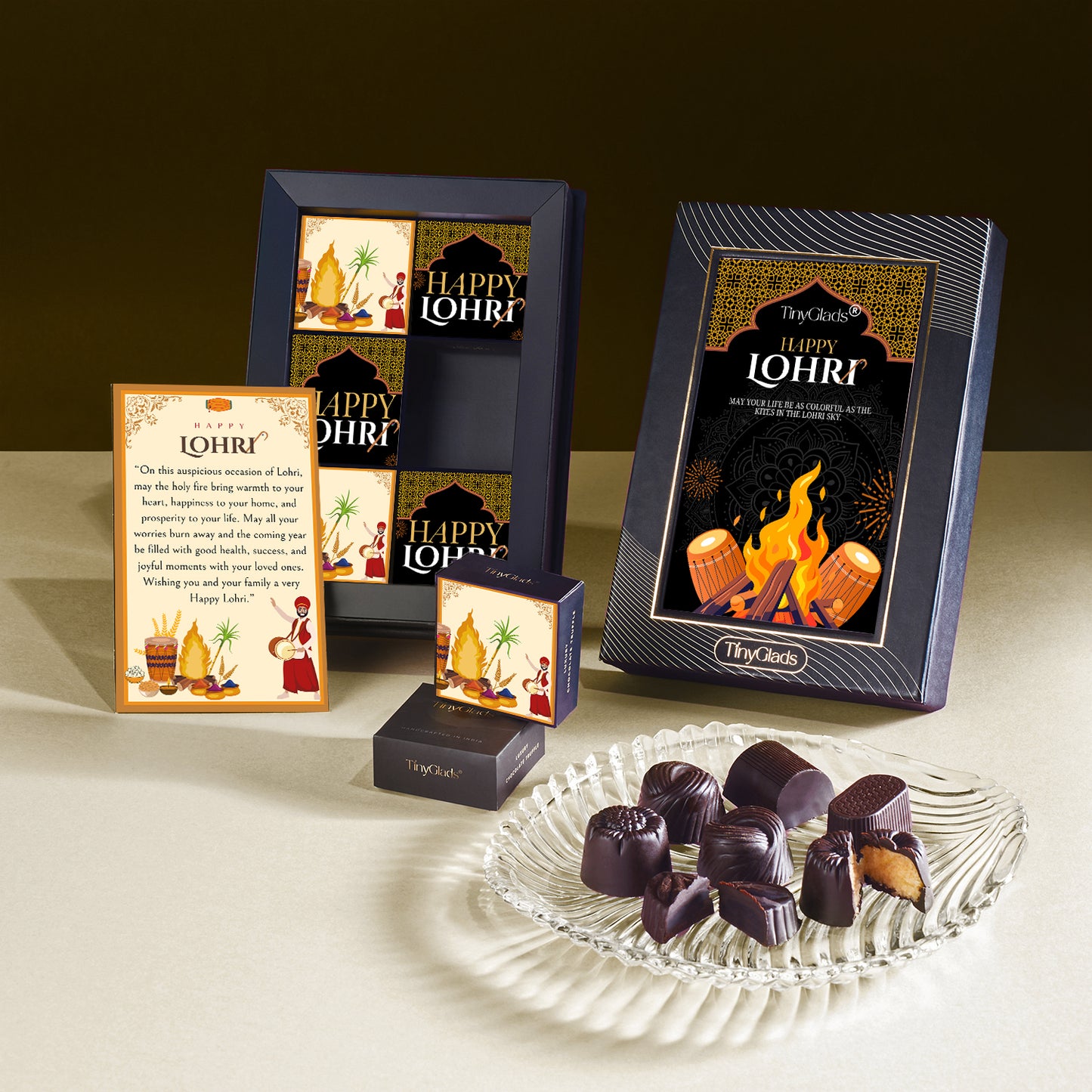 Happy Lohri Chocolate Gift Box | 6 Soft-Centre Truffles