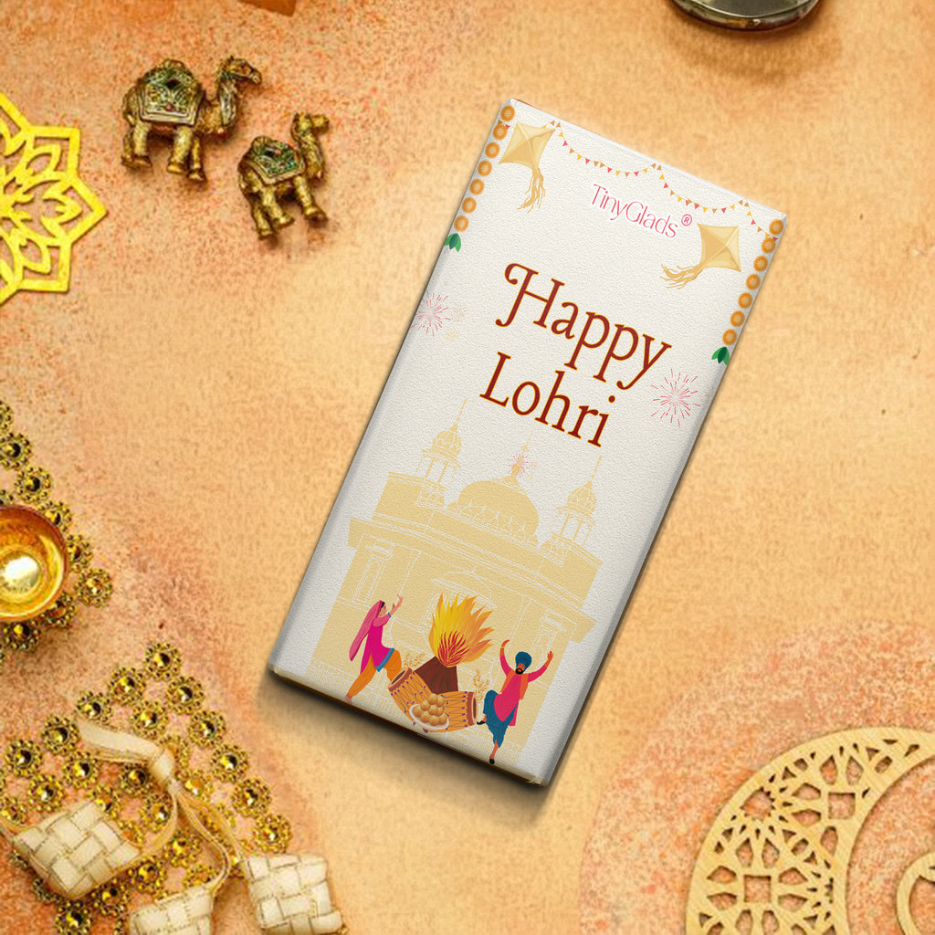TinyGlads Lohri Greetings Chocolate Bar | 80g