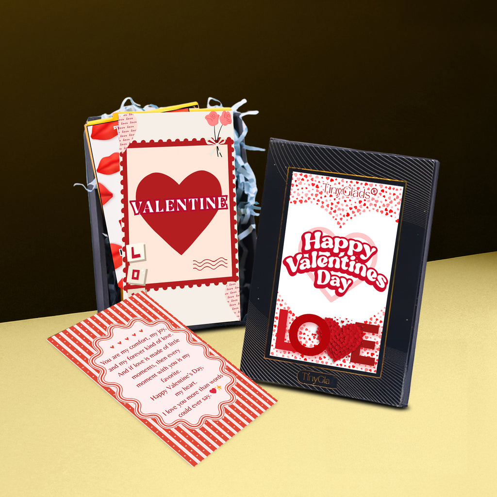 Elegant chocolate bar gift set with two premium bars – romantic love chocolate surprise