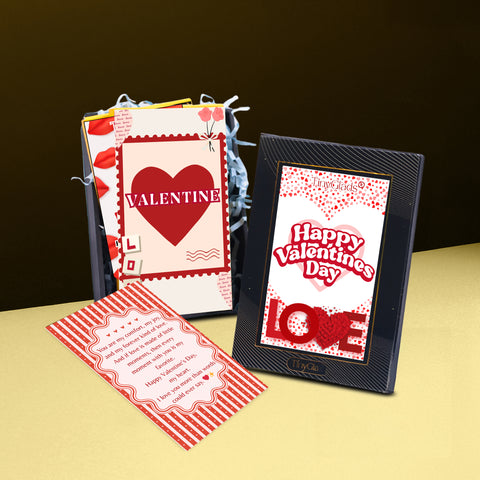 Elegant chocolate bar gift set with two premium bars – romantic love chocolate surprise