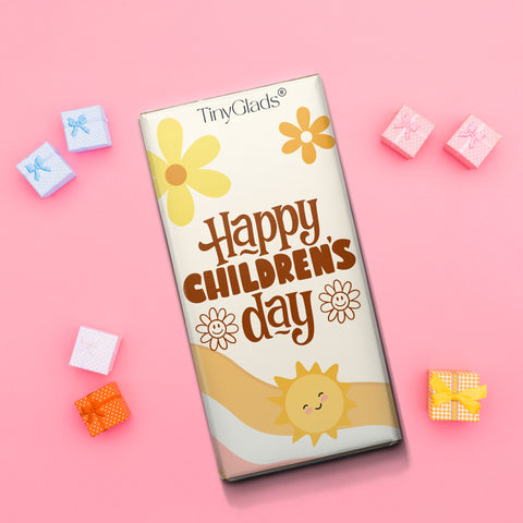 TinyGlads Sunshine Smiles Chocolate Bar | Children's Day Edition | 80g