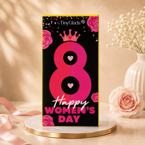 TinyGlads Midnight Bloom Women's Day Chocolate Bar | Almond & Cranberry | 80g